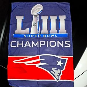 New England Patriots SBLIII Championship Flag